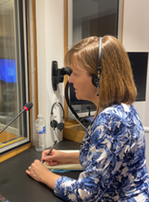 Susan in the booth_3 Simultaneous interpreting in booth